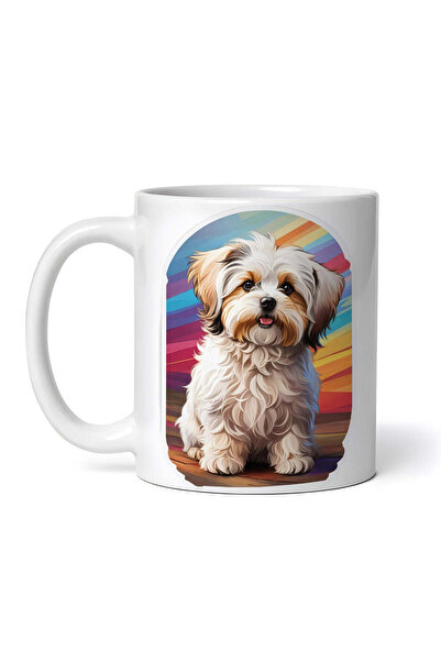 OEM Εξατομικευμένη Λευκή Κούπα, Χαβανέζικο Σκυλάκι, Inovatix®. 330ml