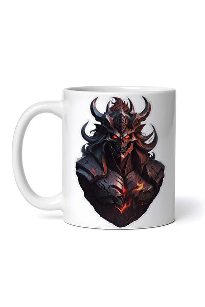 OEM Cană albă personalizată, cap de demon cu mască, Inovatix®. 330 ml