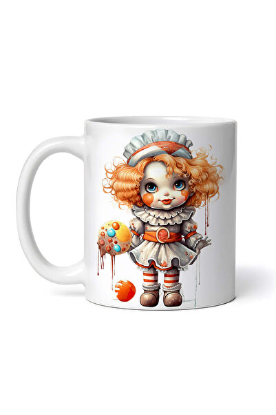 INOVATIX Personalized White Mug, Clown Betty, Inovatix®. 330 ml
