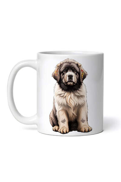 OEM Cană albă personalizată, câine Newfoundland, INOVATIX®. 330 ml