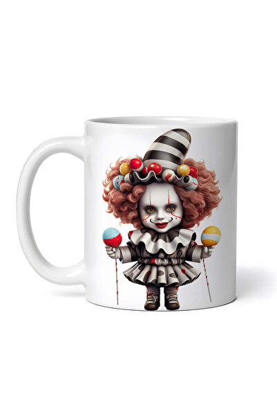 OEM Cană albă personalizată, Clovnul Dolores, INOVATIX®. 330 ml