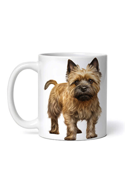 OEM Εξατομικευμένη Λευκή Κούπα, Σκύλος Brown Terrier, Inovatix®. 330ml