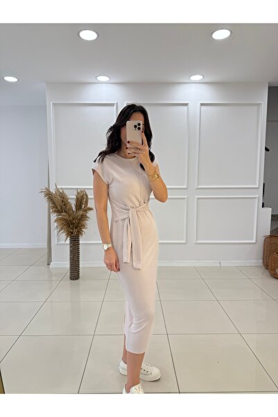 Butik Bağlamalı Modal Elbise