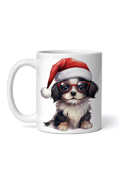 OEM Cană albă personalizată, Câine de Crăciun Serios, Inovatix®. 330ml