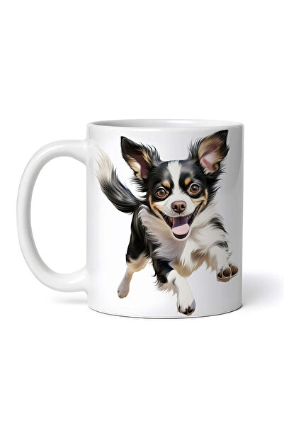 OEM Cană albă personalizată, Chihuahua alergând, INOVATIX®. 330ml