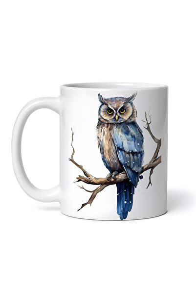 OEM Cană albă personalizată, Bufniță Nervoasă, INOVATIX®. 330ml