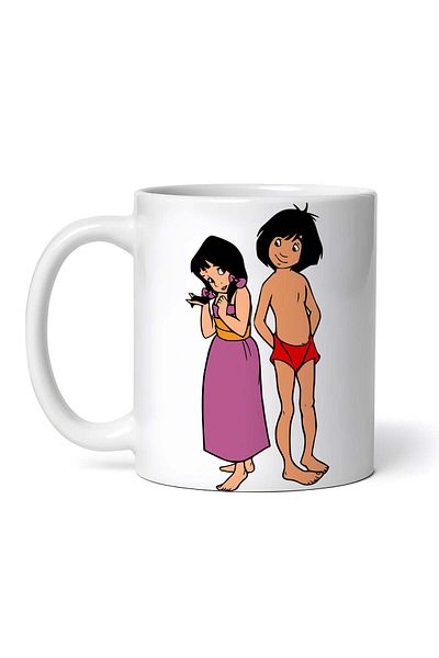 OEM Cană albă personalizată, Cartea Junglei, Shanti, INOVATIX®. 330ml