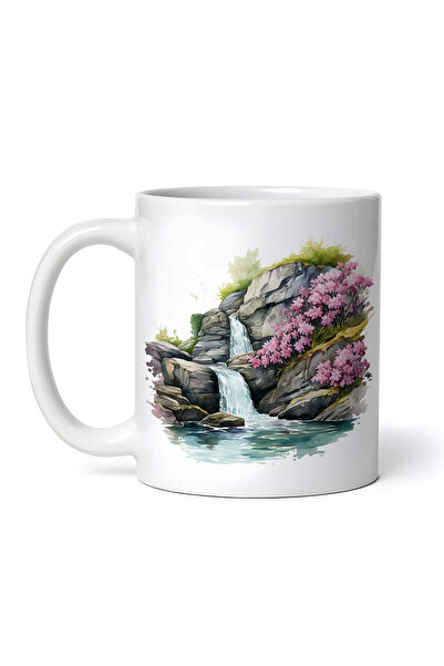 OEM Cană albă personalizată, fântână tip cascadă, INOVATIX®. 330ml