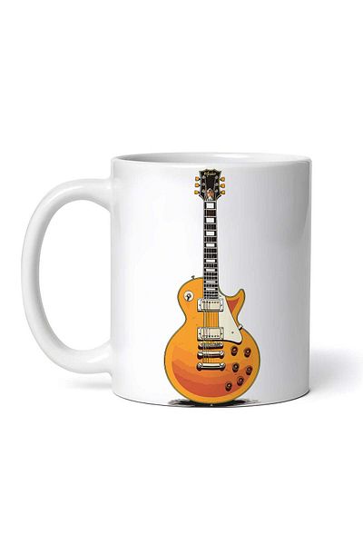 OEM Cană albă personalizată, chitară electrică Vector, Inovatix®. 330 ml