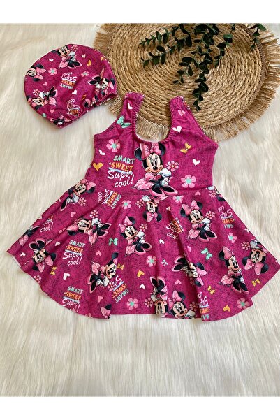 Starry Couture Minnie Mouse Kız Çocuk Mayo ve Bone Takımı