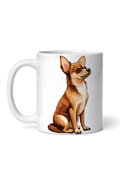 OEM Εξατομικευμένη λευκή κούπα, Σκύλος Τσιουάουα, INOVATIX®. 330ml