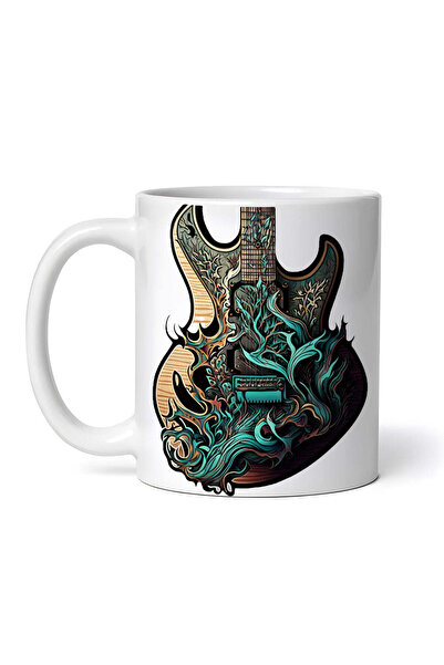 OEM Cană albă personalizată, Chitară cu efecte, INOVATIX®. 330ml