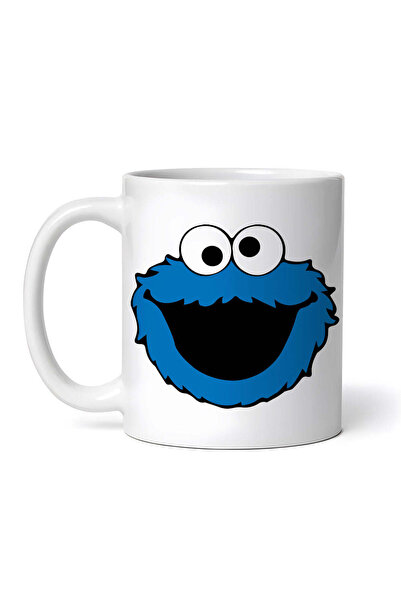 OEM Cană albă personalizată, Cookie Monster Sesame Street cu ochi pe toate pă...