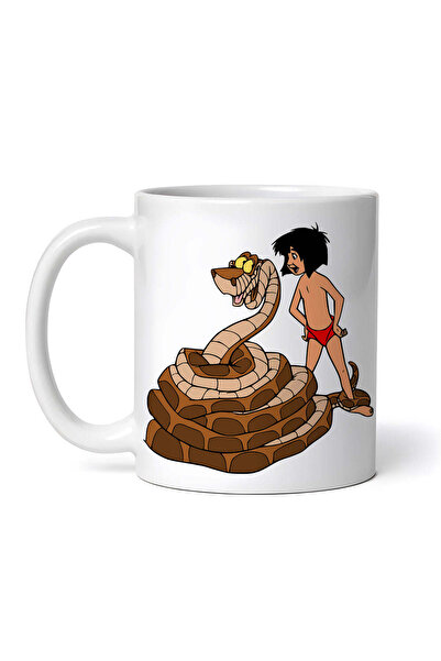 OEM Cană albă personalizată, Cartea Junglei Kaa, INOVATIX®. 330ml