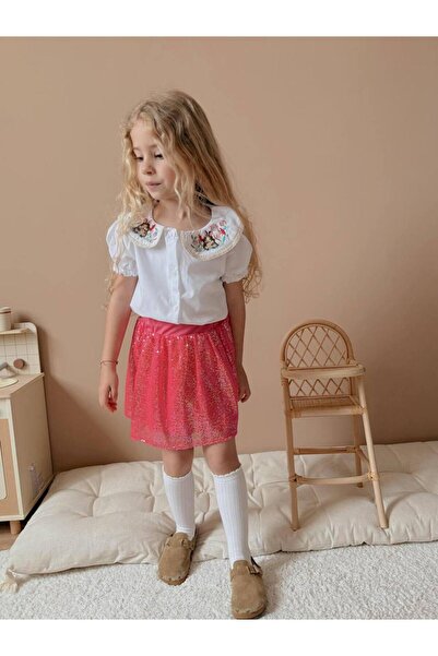 YİGİT BUTİK Yigit Boutique Sequined Sequined Skirt Girl's Suit