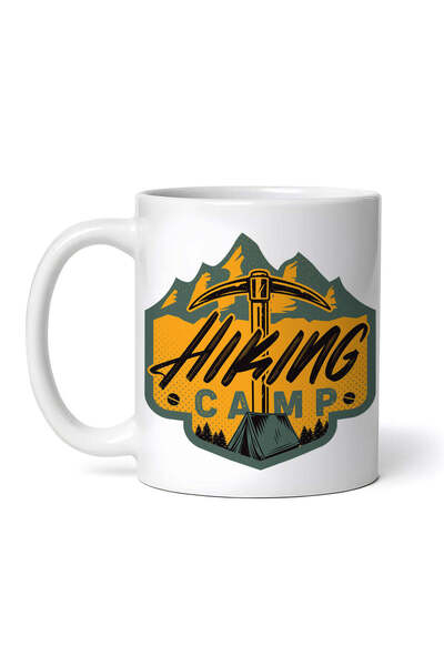 OEM Cană albă personalizată, Camping Drumeții Tabără, INOVATIX®. 330 ml