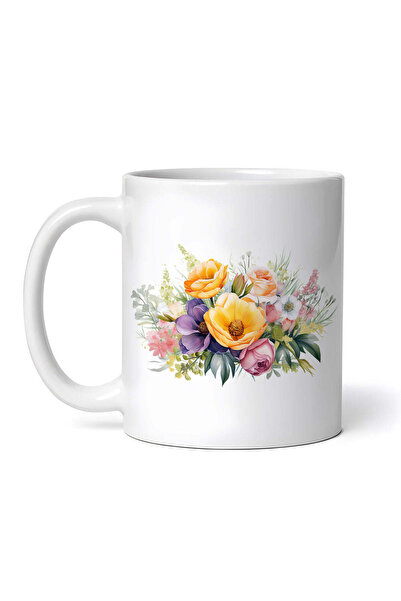 OEM Cană albă personalizată, buchet de flori Love, INOVATIX®. 330ml