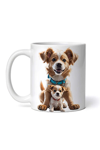 OEM Εξατομικευμένη λευκή κούπα, Λούτρινα Κουτάβια, INOVATIX®. 330ml