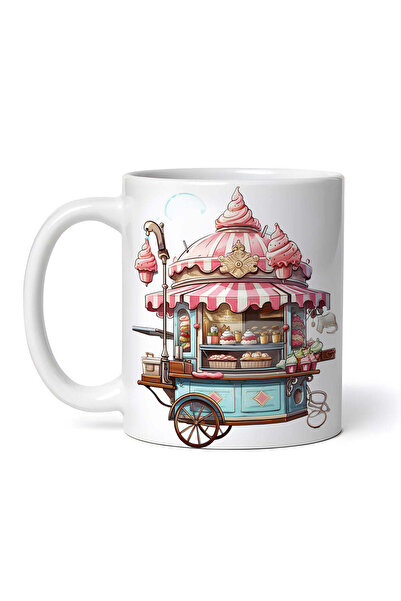 OEM Εξατομικευμένη Λευκή Κούπα, Καρότσι Γλυκών, Inovatix®. 330ml