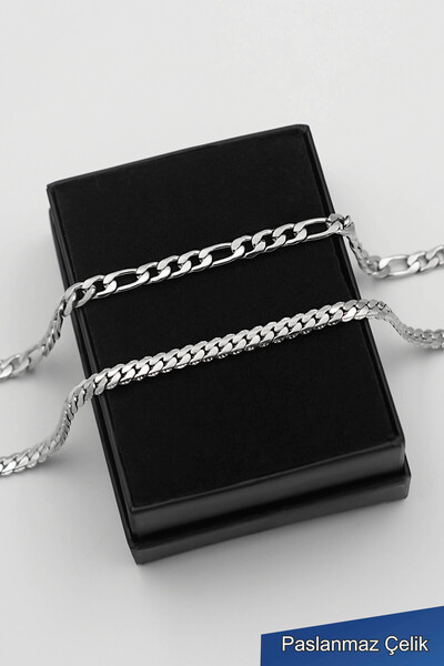 TREND COLLECTİON سوار فيجارو وعاصري من الفولاذ المقاوم للصدأ عيار 316L للرجال...