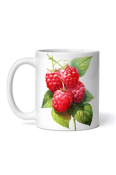 OEM Εξατομικευμένη Λευκή Κούπα, Κλαδί Σμέουρου, Inovatix®. 330ml