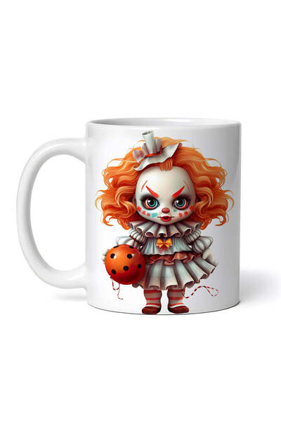 OEM Cană albă personalizată, Clovn Beth, Inovatix®. 330 ml