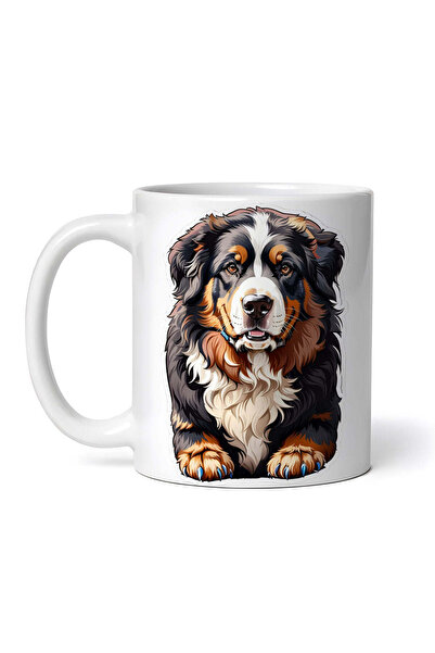 OEM Cană albă personalizată, câine de munte Bernese, Inovatix®. 330 ml