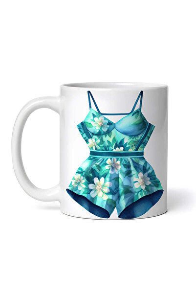 OEM Εξατομικευμένη Λευκή Κούπα, Vintage Ολόσωμο Μαγιό, Inovatix®. 330ml