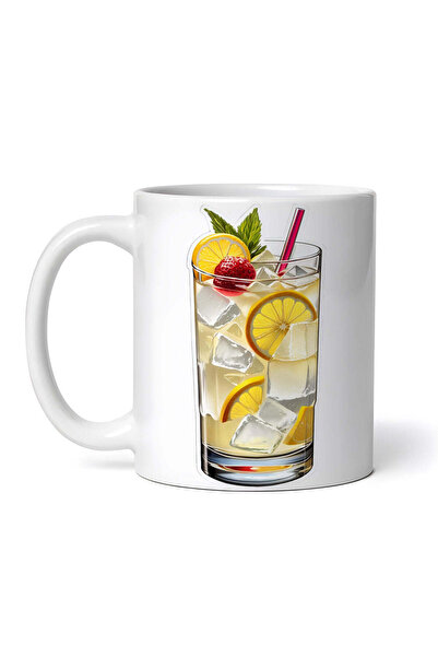 OEM Cană albă personalizată, Tom Collins Cocktail cu gheață și lămâie, INOVAT...