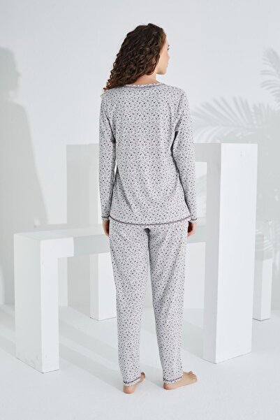 Etoile Σετ γυναικείες πιτζάμες μακρυμάνικο 100% βαμβάκι - 98281