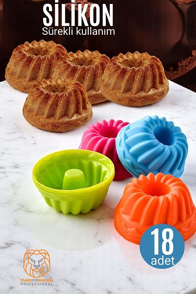 Transformacion Silicone Belly Muffin Cupcake Mold - Continuous Use Muffin Cake Mold 18 Pcs