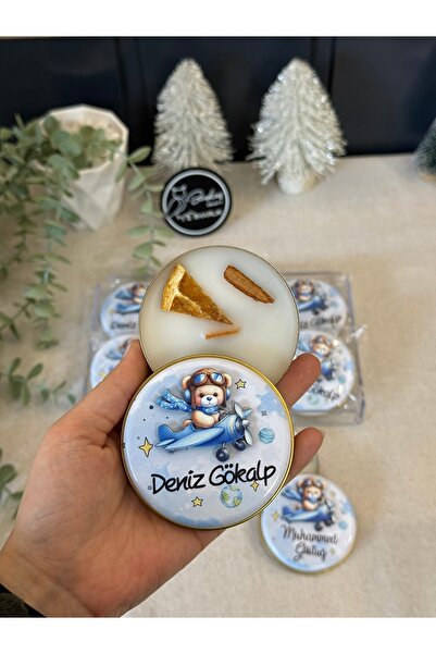 Baykuş Craft Mimarlık Kabartmalı 3 Boyutlu İsimli Yeni Doğan Bebek Mevlid Hed...
