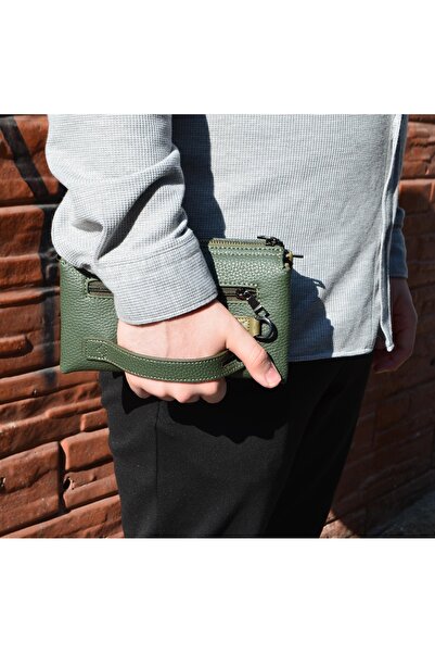 en deri Men's Hand and Wristband Luxury and Stylish Portfolio Hand Bag with Belt