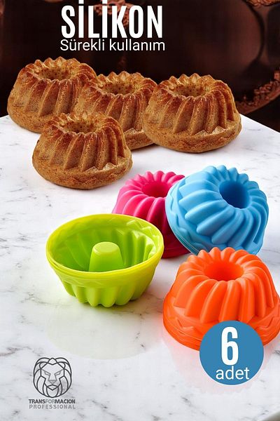 Transformacion Silicone Belly Muffin Cupcake Mold - Continuous Use Muffin Cake Mold 6 Li