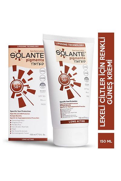 Solante Pigmenta Tinted Spf 50 150 ml Colored Sunscreen - Teeth Whitening Foam Gift