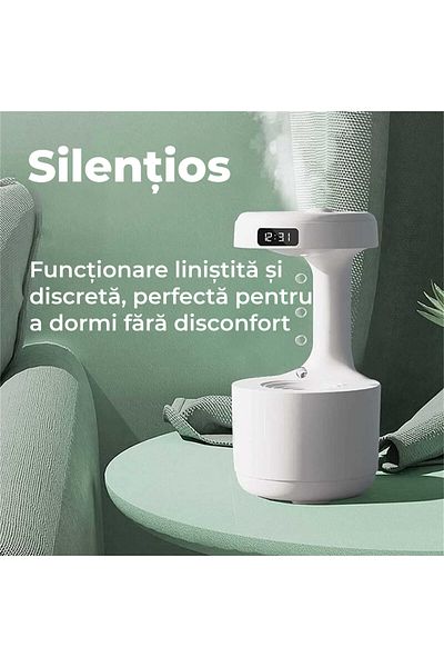 Echo Soul Echo Soul® essential oil diffuser, 800 ml for home, LED light, Anti Gravity White