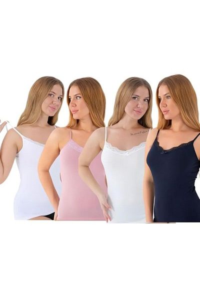 MrrMajestic 4-Piece Women's Athlete with Rope Straps and Lacy Athlete