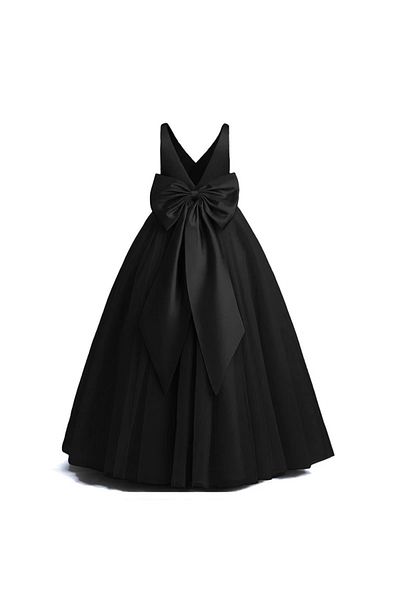 melek golden Copy - Girl Child Dress Dress Princess Dress Bow Wedding Party Prom Elbis