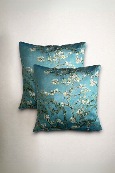 Radora 2 Adet Van Gogh Çiçek Açan Badem Ağacı Temalı Çift Taraf Dijital Baskı...