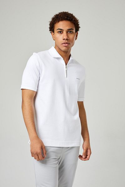 Twister Jeans Men's Twister Jeans Zippered Slim Fit Cut Polo Neck T-Shirt