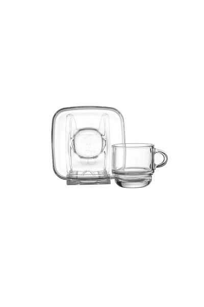 Dania Turkish Clear Glass Tea Set with Saucers (6 Cups + 6 Saucers)