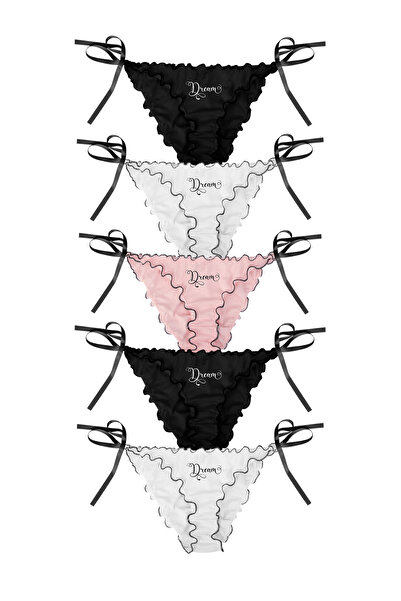 Dominant Kadın Yandan Bağlamalı Külot 5'li Paket