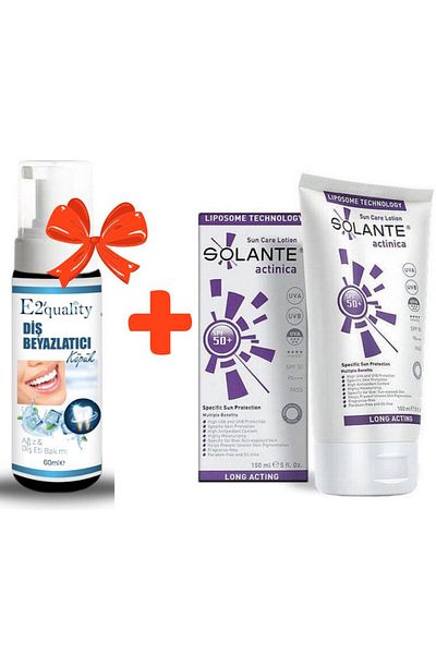 Solante E2'Quality Teeth Whitening Foam + Solante Actinica Spf 50 150 ml Sunscreen