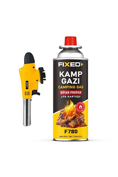İBTAŞ Sgs782 Kamp Gazı Ocağı Çakmaklı Mangal Kamp Pürmüz Ateş Yakma Seti