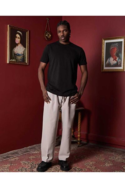 MODA Unisex supradimensionat /Larg croială Bumbac cu mânecă scurtă basic tricou