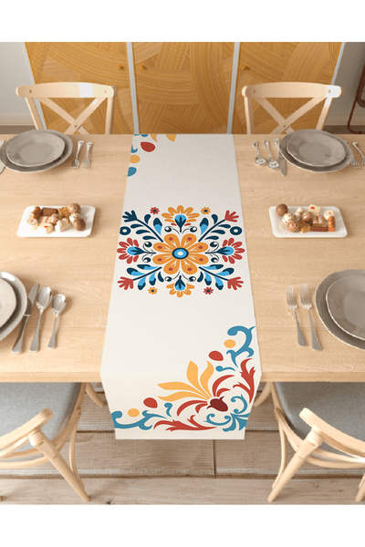 GREENDECOR زهرة الفراشة البوهيمي منقوشة تصميم خاص عداء الرقمية المطبوعة ديكور...