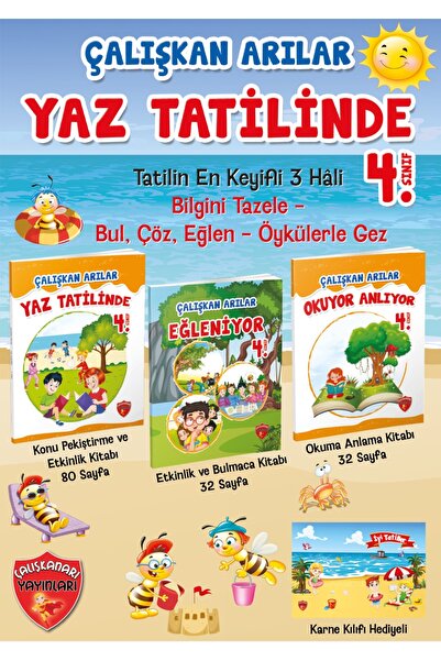 Çalışkan Arı Yayınları Çalışkan Arı Yayınları 4. Sınıf Yaz Tatil Seti + Karne...