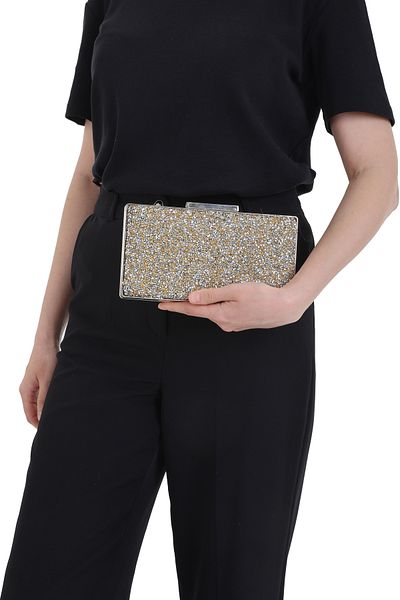 By EDUU Vertical Edge Rectangular Baguette Stone Evening Dress Bag