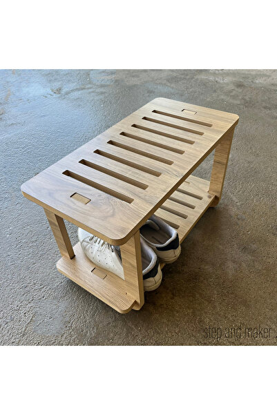 Step and Maker Ahşap MDF Portatif Ayakkabılık, Raf