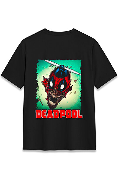EZG Business Tricou unisex cu imprimeu DEADPOOL Head Model Sırt Baskılu, 100%...